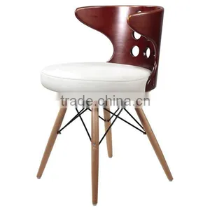 Elegant Plywood Dining Chairs With PU Cushion thumbnail-1