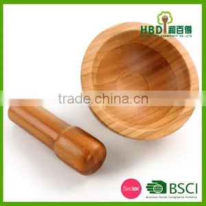 Hot New Products for 2016 Mortar and Pestle Bamboo Arlic Masher Spice Crusher Grain thumbnail-4