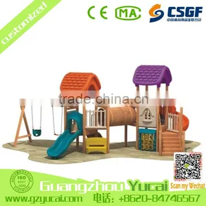 Hot Sale Kids Wood Swing Slides Children Outdoor Playground Equipment thumbnail-1