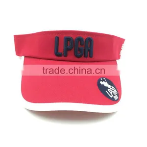 High Quality 100% Cotton Twill 3D Embroidery UV Protection Sun Visor Cap thumbnail-2