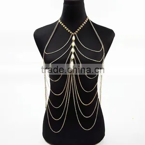 Luxury Tassel Pearl Sexy Body Chain thumbnail-3