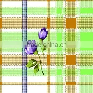 2015 Newest Printed Floral Design Pvc Petal Table Cloth With Lace/waved/straight Edge thumbnail-1