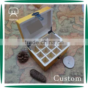 Custom Logo 12 Compartment Wooden Essential Oil Case Bottle Box thumbnail-1
