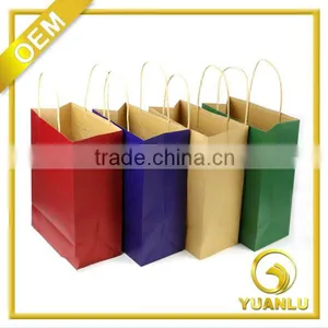 HOT New Year Colorful Cheap Kraft Paper Bags With Handles Wholesale thumbnail-1