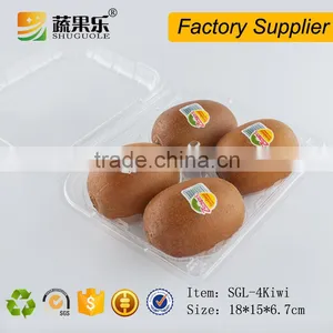 Clear Plastic Container for 4 Pcs Kiwis thumbnail-1