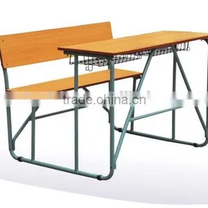 Cheep Detachable 2-person Desk & Chair School Furniture A-130 thumbnail-2