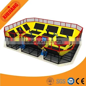 Professional Outdoor Garden Trampoline Park Jumping Kids With Safety Net thumbnail-1