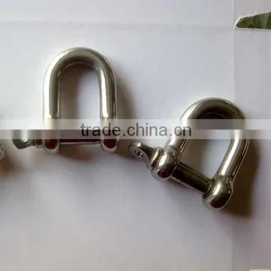 Polishing Stainless Steel Wire Rope D Type Shackle With Pin thumbnail-1