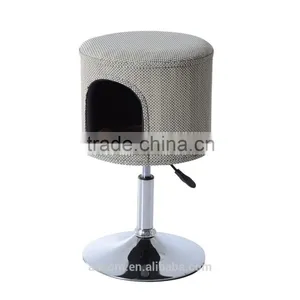Pawhut 23"-26" Beige Height Adjustable Modern Cat Condo thumbnail-2