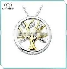 Exquisite 925 Sterling Silver Family Tree Charm thumbnail-1