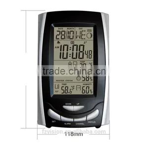 433 MHz Wireless RCC Weather Station,Wifi Weather Station Clock Thermometer With 2 Remote Sensors thumbnail-2