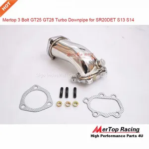 MerTop 3 Bolt 304 Stainless Steel 3'' GT25 GT28 Turbo Downpipe SR20DET SR20 S13 S14 thumbnail-1