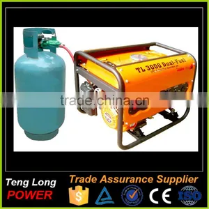 Dual Fuel 220v Single Phase 220 Volt Portable Small Natural Gas Generator thumbnail-1