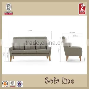 SFA00045 Antique Wood Frame Fabric Sofa Single Seat Couches Meeting Room Sofa thumbnail-1