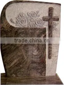 Pink Granite Heart Shaped Cemetery Headstones thumbnail-6