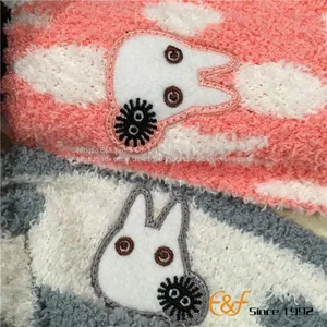 Fashion Fluffy Knitted Hat Scarf With Embroidery Logo thumbnail-4
