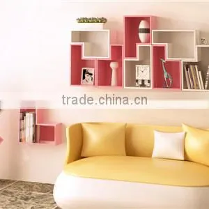 Decor Wall Cube Shelf Decorative Wall Panel Carved Wood thumbnail-1