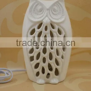 Hand Made Owl Shape Ceramic Decoration Lamp Wholesale thumbnail-3