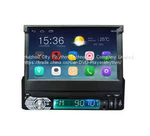 Car Multimedia Player With 1 DIN 7 Inch Android GPS, Wifi, BT, Mirror Link With Motorized Flip Down Panel thumbnail-1