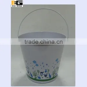 White Tin Bucket thumbnail-1