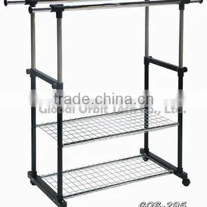 Movable Telescoping Metal Garment Rack thumbnail-1