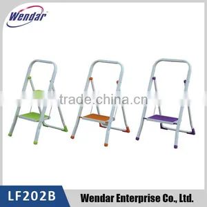 2-steps Steel Step Ladder, With Colorful Rubber Mat thumbnail-1