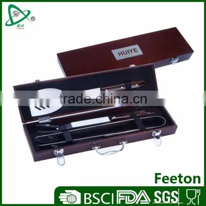 3pcs High Quality BBQ Set With Wooden Case thumbnail-1