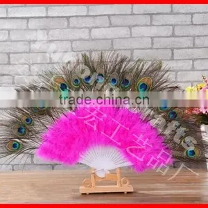 Wholesale Peacock Feather Foldable Fan thumbnail-6