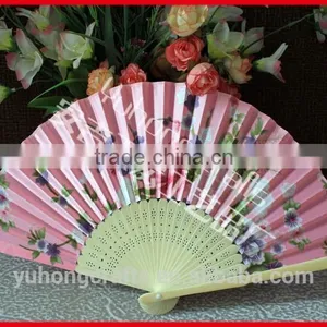 Wholesale Bamboo Fabric Hand Folding Fan thumbnail-4