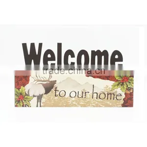 Welcome Sign Decorative Deer Paper Printing Christmas Wooden Gift Box thumbnail-1