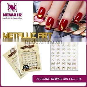 2016 New Factory Sweet Girl Nail Art 3d Metal Nail Sticker thumbnail-2