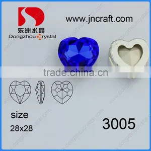 Diamond Cut Stone Capri Blue Sew on Rhinestone Claw Setting Crystals thumbnail-1