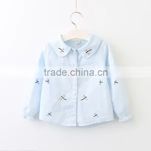 NEW Pictures of Girls Cotton Tops Wholesale Kids Weekday Fashion Back Neck Blouse Designs thumbnail-2
