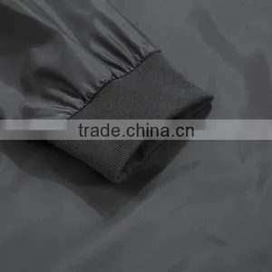 Manufacturer From Jiangxi Men's Waterproof Jacket Black Color Open Fly With Zipper 100% Polyester AC Coated With 1x1 Rib thumbnail-6