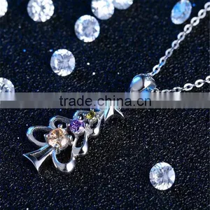 Factory Price Crystal Pendant 925 Sterling Silver Christmas Tree Pendant for Christmas Gift thumbnail-4