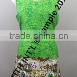 Round Neck Print Cotton Ladies Dress thumbnail-4