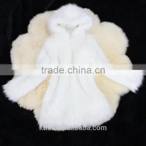 2016 New Fashion Faux Fox Fur Coat Women Winter Medium Long Short Luxury Fake Fur Coats Female Hooded Jacket Overcoat Mink Coat thumbnail-3