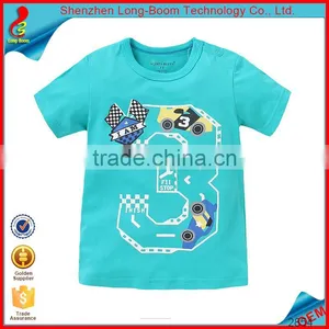 50LF# O-neck Short Sleeve Soft Cotton Short Sleeve T-shirts Polo Shirts Baby Clothes thumbnail-3