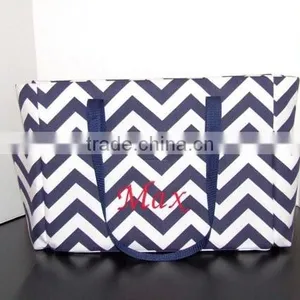 Fashion Monogrammed Big Stripe Tote Bag thumbnail-1