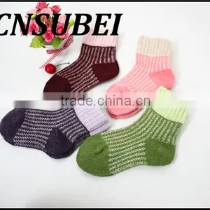 China Supplier Customized Winter Child Baby Colorful Rabbit Wool Tube Socks thumbnail-6