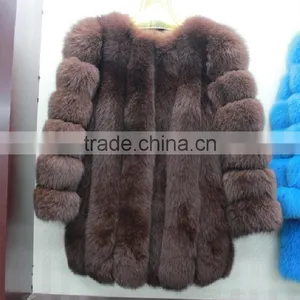 Beauty Girl Oversize Fluffy Winter Real Fox Fur Faux Fur Parka Coat for uk thumbnail-3