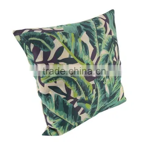 9 Types High Quality Beautiful Tropical Plants Floral Printed Cotton Linen Pillow Cover Home Chair Cushion Decorative Cover thumbnail-2