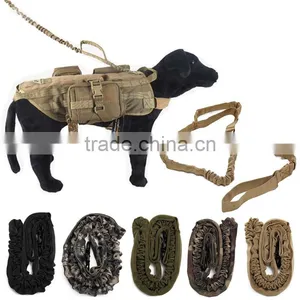 New Arrival Nylon Tactical K9 Pet Dog Lead Training Leash Elastic Bungee Canine Strap Rope Traction Harness Collar thumbnail-1