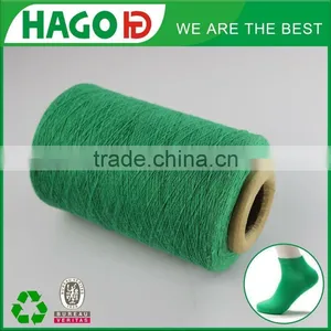 Good Quality Green Open End Recycled Cotton Blended Knitting Socks Yarn thumbnail-1