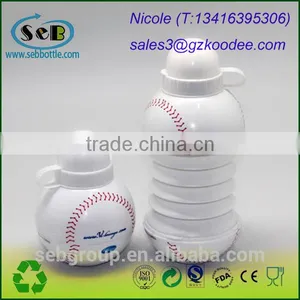 Ball Shaped Plastic Collapsible Sport Bottle thumbnail-5