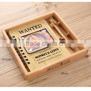 One Piece Luffy Cartoon Wooden Birthday Gift Anime Notebook For Student thumbnail-5