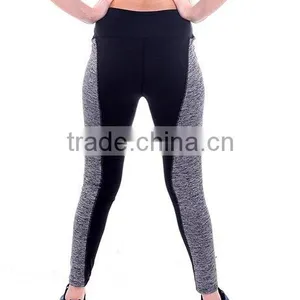 Hot Sale Slim Fit Two Tone Custom Cotton Mesh Yoga Pants Sport Leggings Fabric thumbnail-2