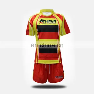 Custom Polyster Material College Rugby Jerseys , ( Shirts + Shorts + Sock ) thumbnail-2