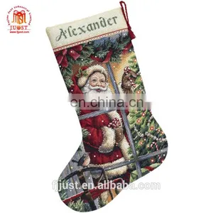 Top Quality Candy Boots Decor Burlap Fancy Christmas Stockings thumbnail-1