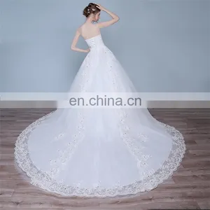 HS1625 2017 Bling Wedding Dress China Long Train Sequined Bridal Ball Gown thumbnail-3